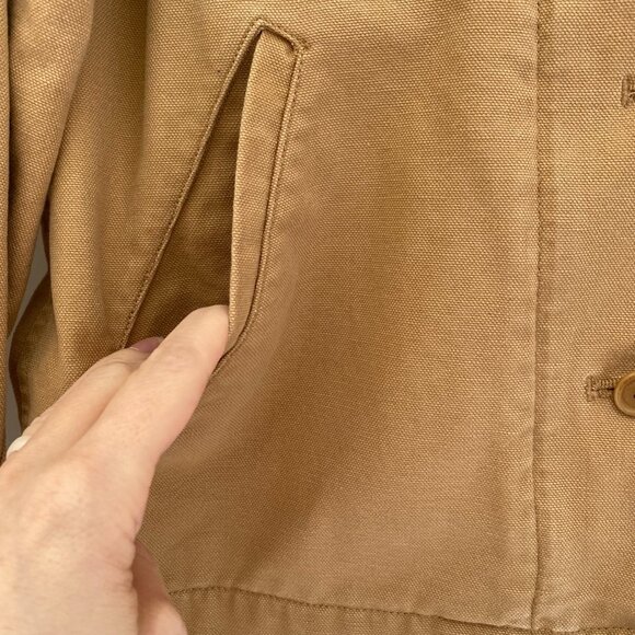 Vtg Lauren Ralph Lauren Womens Canvas Jacket Sz L Button Zip Chore Trucker 90s - Picture 7 of 14